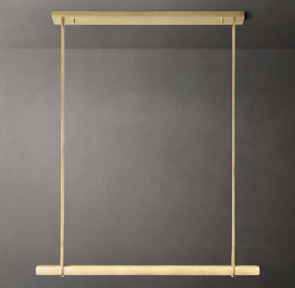 Audubon Alabaster Single Bar Linear Chandelier 60"