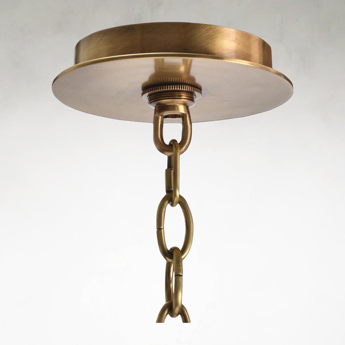 Acrylite 6-Light Brass and Acrylic Ceiling Chandelier