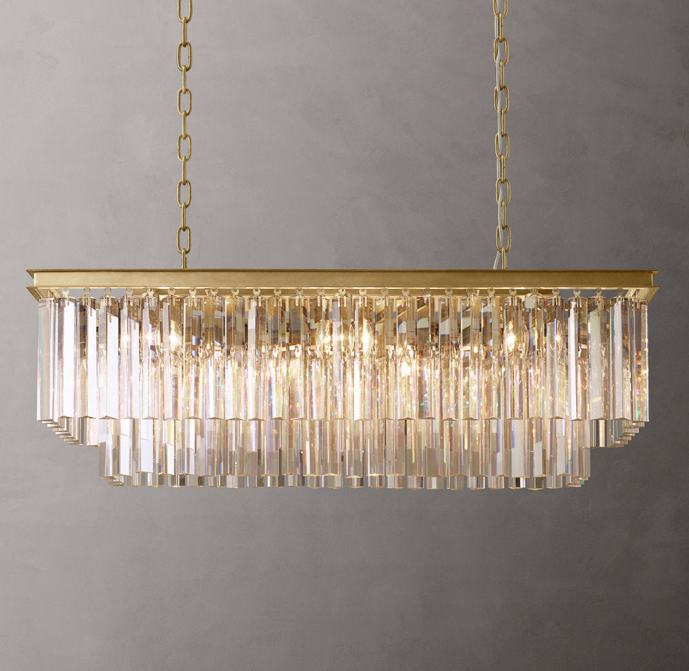 1920s Odeon Rectangular Chandelier 40"