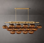 Cabrette Amber Glass Linear Chandelier 72"