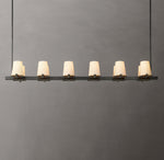 Pauillac Fabric Shade Linear Chandelier 60"