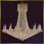 Entryway/ foyer crystal chandelier in gold plated finish