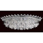 Schonbek Trilliane Strands Stainless Steel Eight-Light Eye Short Flush Mount with Clear Heritage Crystal