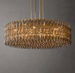Chiara Smoke Glass Round Chandelier 62"