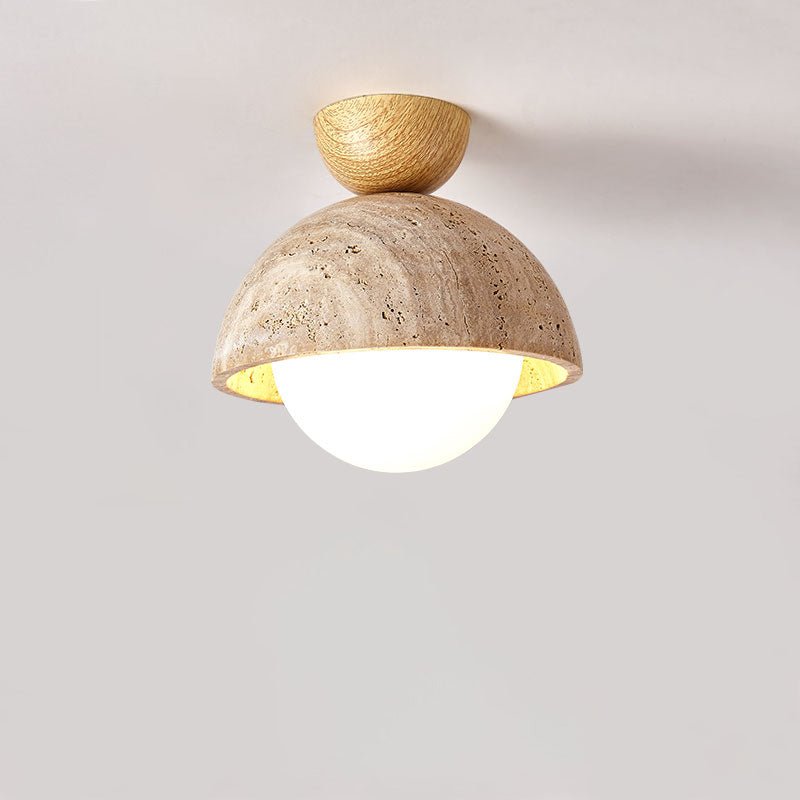 Flore Travertine Bud Ceiling Light