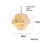 Moonshade Natural Marble Modern Chandelier