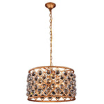 Madison Golden Iron 20-Inch Six-Light Pendant with Faceted Crystal