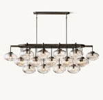 Cabrette Clear Glass Linear Chandelier 72"