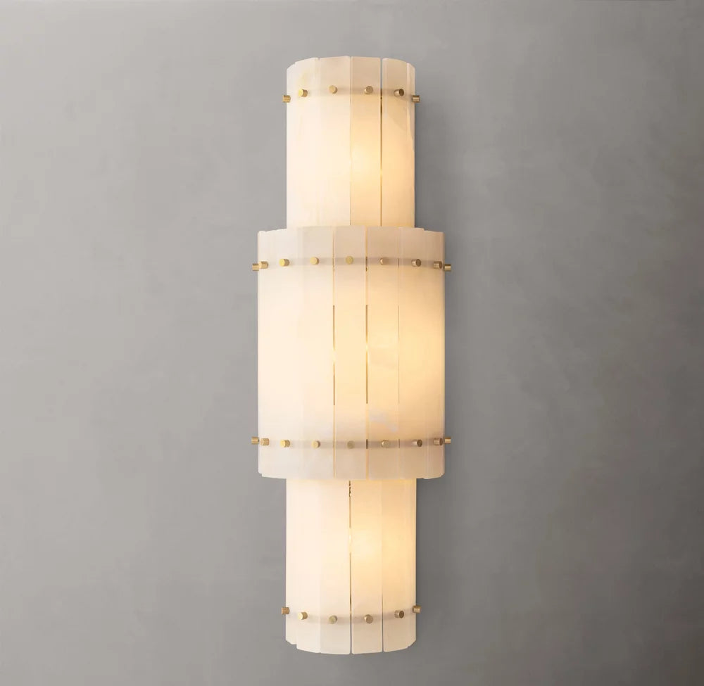 San Marco Alabaster Grand Round Sconce