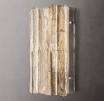 Lattice Clear Glass Sconce 15"