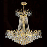 Eight-Light GoldFinish with Clear-Crystals Chandelier