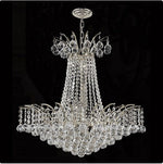 Eight-Light ChromeFinish with Clear-Crystals Chandelier