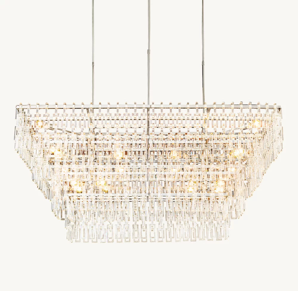Marignan Tiered Rectangular Chandelier 72"