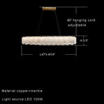 Moonshade Marble Dining Room Chandelier