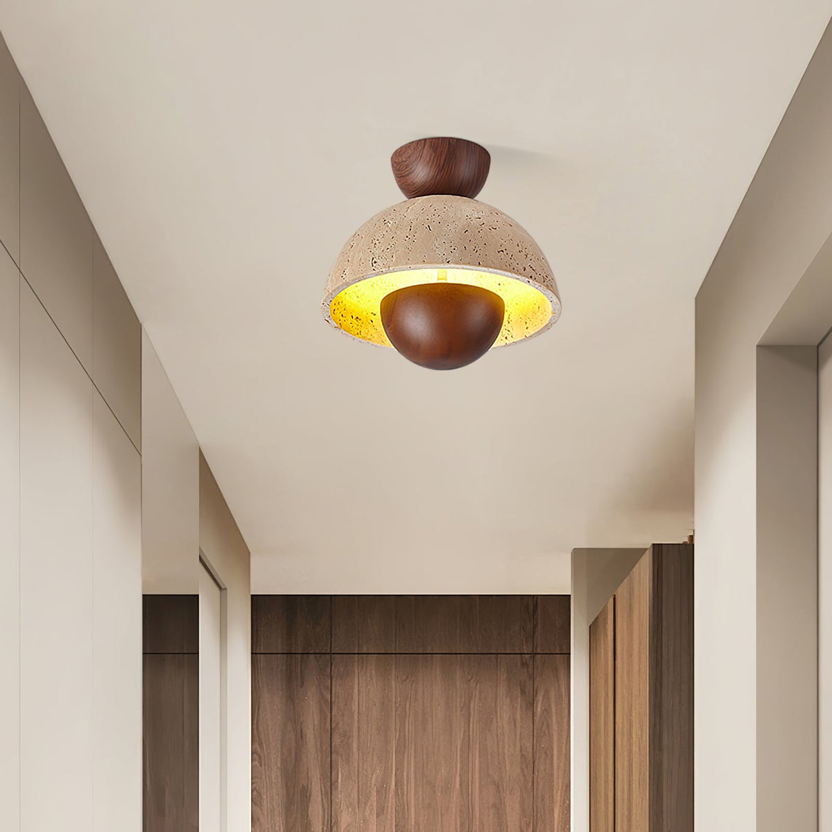 Nerio Travertine Ceiling Light