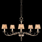 Five-Light Chandelier in Platinized Silver Finish
