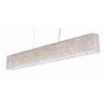 Stainless Steel 15-Light Crystal Swarovski Elements Pendant Light, 48.5W x 6.5H x 48.5D