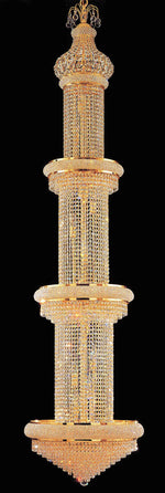 Entryway/ foyer crystal chandelier in gold plated finish