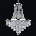 Silver Pearl Eight-Light Chandelier with Signature Crystal