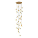 Creative Crystal Shade Three Step Dimming Nordic Staircase Chandelier