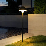 Creative Mushroom Shape Outdoor Waterproof LED Black Modern Lawn Lamp