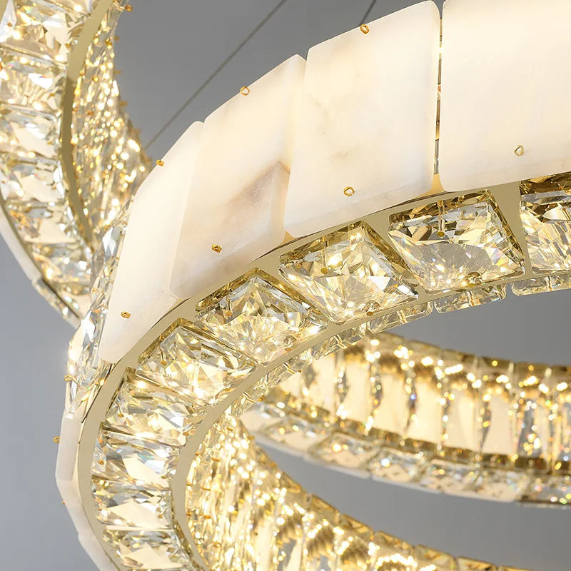 Marble & Crystal Modern Chandelier