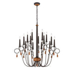 Corso Wood 15 Light Chandelier