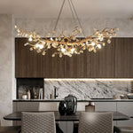 Albero Copper & Natural Crystal Stone Chandelier