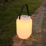 Portable Waterproof Cylinder LED White Solar Camping Lanterns Lights