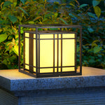 Retro Square Waterproof LED Black Modern Outdoor Post Caps Lights