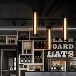 Iron Antique Flute Retro Industrial Style Pendant Lights with Tungsten Bulb