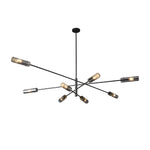 Industrial Sputnik Chandelier - Copper Linear Pendant Lights (6/8-Light)