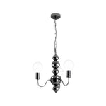Iron Electroplating Glass Ball Shade Minimalist French Style Chandelier