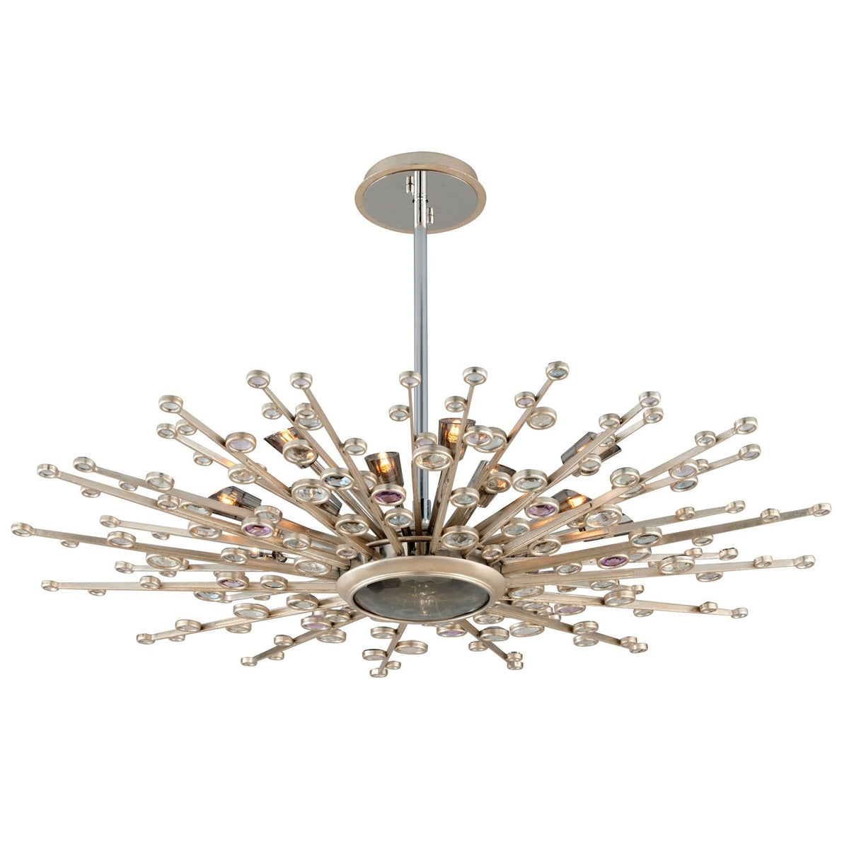 Silver Leaf 17-Light Pendant