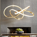Creative Circular Curved Lines LED 3 Step Dimming Modern Chandelier