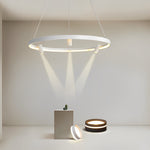 Round Creative LED Chandelier Hanging Lamp with Adjustable Spotlight