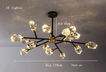 Diamante Crystal Branch Chandelier, Black