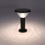 Round Light Control Induction Black Modern Outdoor Solar Pathway Lights