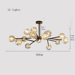 Rama Branch Chandelier, Black