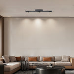 Modern Aluminum Black Long Bar Wall-Washing LED Ceiling Light - 3/4/5-Light