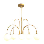 6/8 Lights Iron Glass Creative Nordic Chandelier Ceiling Light Fixture