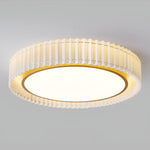 Circular Pleated 3 Step Dimming Light LED Nordic Ceiling Light Chandeliers
