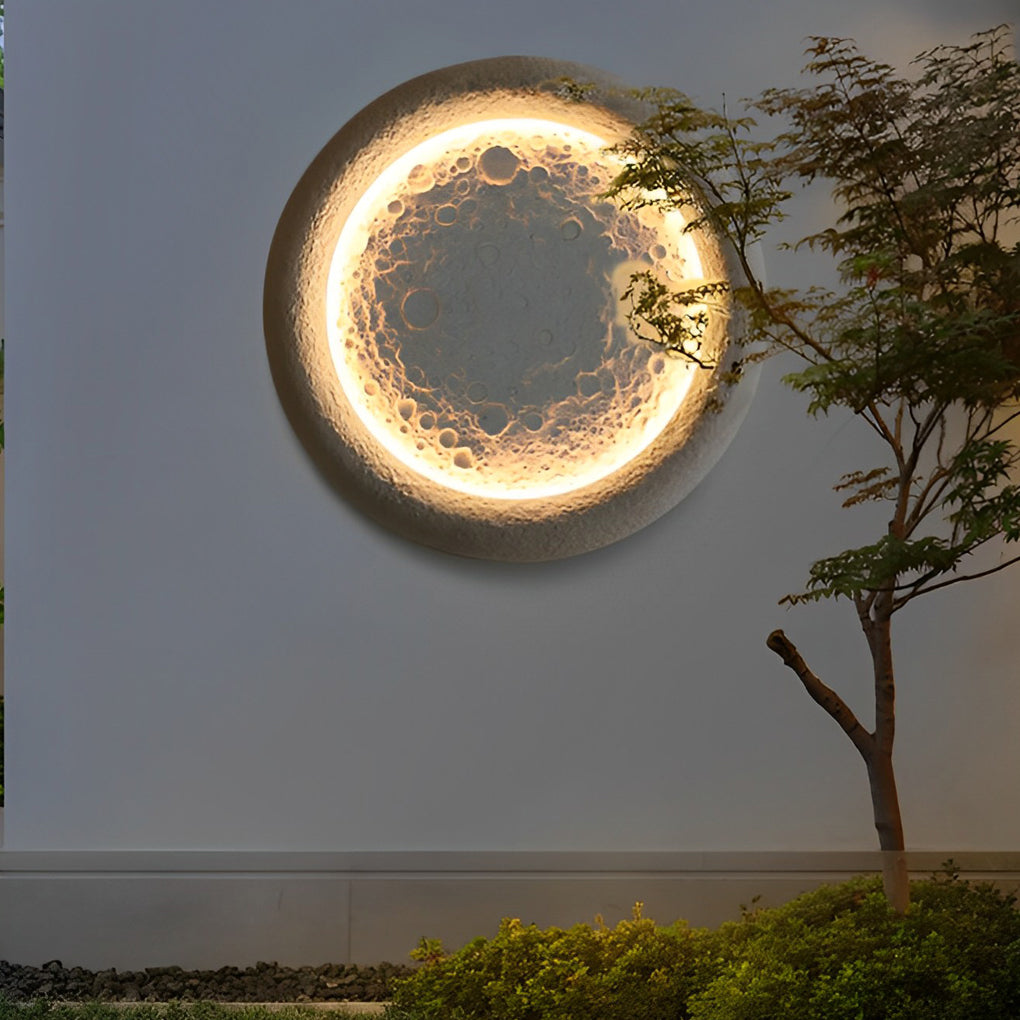Moon Craters Design LED Waterproof Modern Outdoor Wall Lamp Exterior Lights
