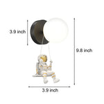 Round Ball Creative Astronaut Decor 3 Step Dimming Modern LED Wall Lights