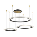 Simple Circular Rings Luxury Three Step Dimming Nordic Ceiling Light Fixture