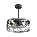 Retro Three Step Dimming LED Mute Bladeless Ceiling Fans with Remote