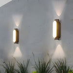 Waterproof LED Up and Down Lights Black Modern Outdoor Wall Sconce Lighting