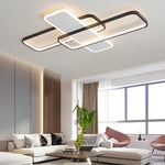 Square Overlapping Stepless Dimming LED Nordic Ceiling Lights Chandeliers