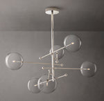 Glass Globe Mobile Six-Arm Chandelier 55"