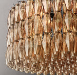 Chiara Smoke Glass Round Chandelier 62"